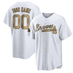 Custom Atlanta Braves Active Player 2022 All-Star Cool Base White Fotopoulosg Stitched Jersey