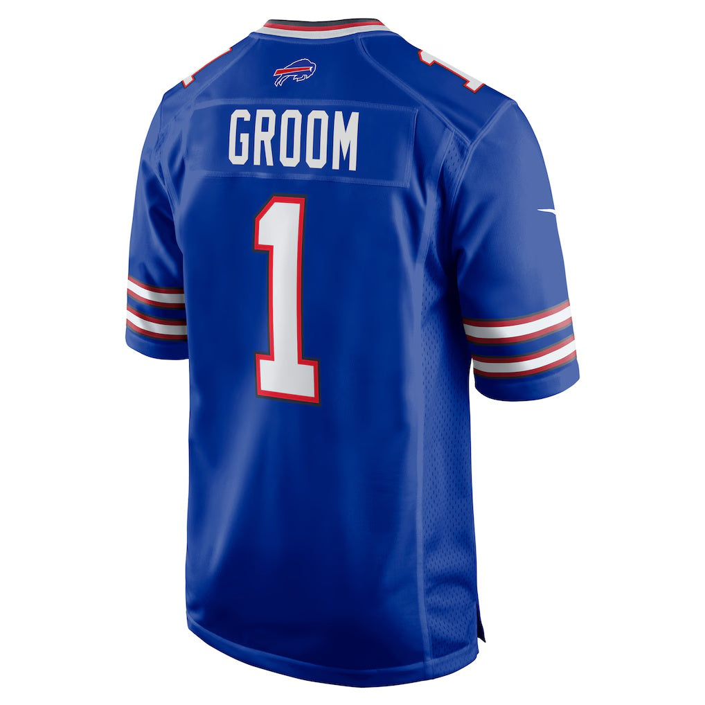 B.Bills Number #1 Groom Royal Fotopoulosg Game Jersey