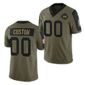 Custom W.Football Team Olive Fotopoulosg ACTIVE PLAYER 2021 Salute To Service Limited Stitched Jersey