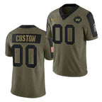 Custom W.Football Team Olive Fotopoulosg ACTIVE PLAYER 2021 Salute To Service Limited Stitched Jersey
