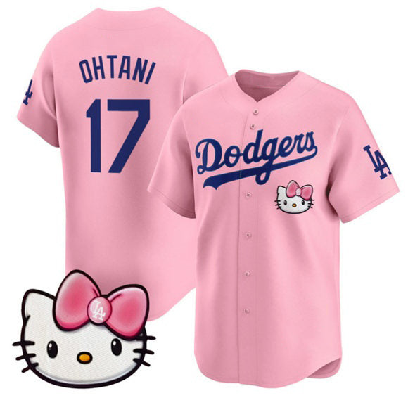 Los Angeles Dodgers #17 Shohei Ohtani Pink Fotopoulosg 2025 Hello Kitty Vapor Limited Stitched Jersey