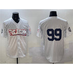 New York Yankees #99 Aaron Judge White Fotopoulosg Bronx Graffiti Vapor Limited Stitched Jersey