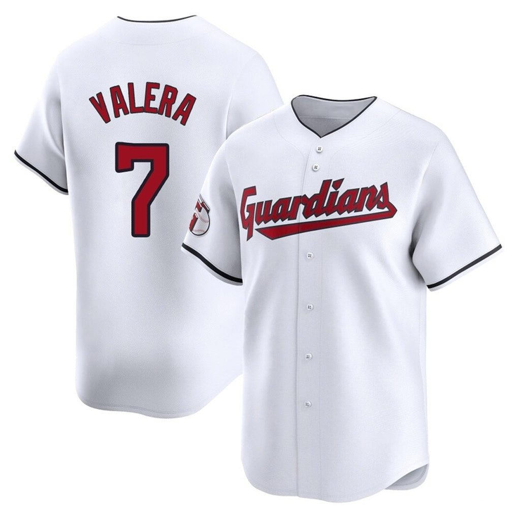 Cleveland Guardians #7 George Valera Player White Fotopoulosg Limited Home Stitched Jerseys