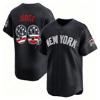 New York Yankees #99 Aaron Judge Navy Fotopoulosg USA 250 Fourth of July Limited Stitched Jersey