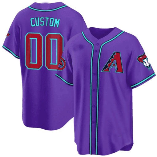 Custom Arizona Diamondbacks 2024 Cool Base Jersey V2 ¨C All Stitched-Purple Fotopoulosg