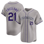 Colorado Rockies #21 Kyle Freeland Player Gray Fotopoulosg Limited Home Stitched Jerseys