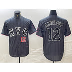 New York Mets #12 Francisco Lindor Number Grey Fotopoulosg 2024 City Connect Cool Base Stitched Jerseys