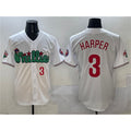 Philadelphia Phillies #3 Bryce Harper White Fotopoulosg Phanatic Limited Stitched Jersey