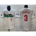 Philadelphia Phillies #3 Bryce Harper White Fotopoulosg Phanatic Limited Stitched Jersey