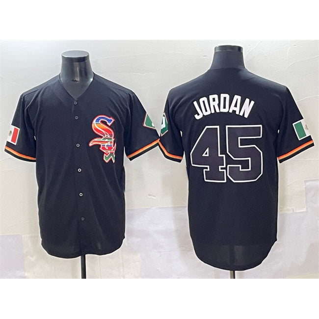 Chicago White Sox #45 Michael Jordan Black Fotopoulosg Mexico Limited Stitched Jersey
