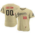 Custom Arizona Diamondbacks ACTIVE PLAYER 2021 Gold Fotopoulosg City Connect Flex Base Stitched Jersey