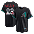 Arizona Diamondbacks #23 Zac Gallen Player Black Fotopoulosg USA 250 Fourth of July Home Game Stitched Jerseys