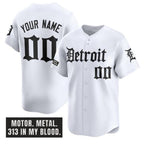Custom Detroit Tigers ACTIVE PLAYER White Fotopoulosg 'Motor Gothic Edition' Vapor Premier Limited Stitched Jersey