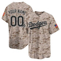 Custom Los Angeles Dodgers USMC Alternate Vapor Premier Limited Jersey ¨C Desert Fotopoulosg