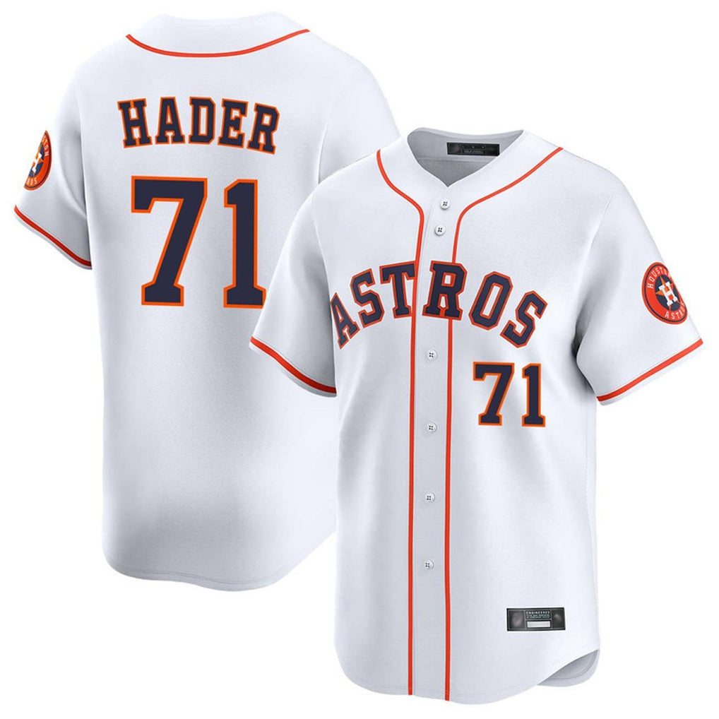 Houston Astros #71 Josh Hader Player White Fotopoulosg Home Limited Stitched Jerseys