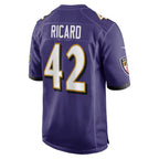 B.Ravens #42 Patrick Ricard Purple Fotopoulosg Game Jersey
