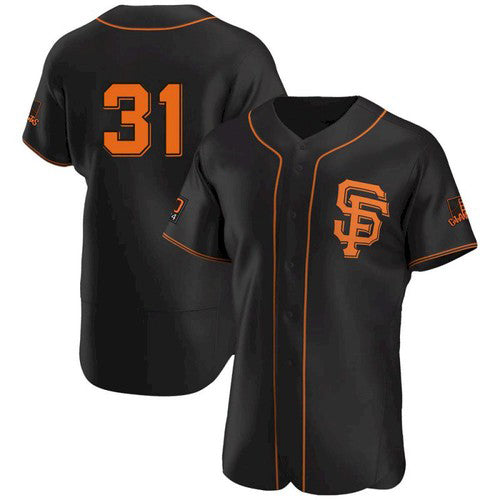 San Francisco Giants #31 LaMonte Wade Jr Black Fotopoulosg 2021 Alternate Jersey