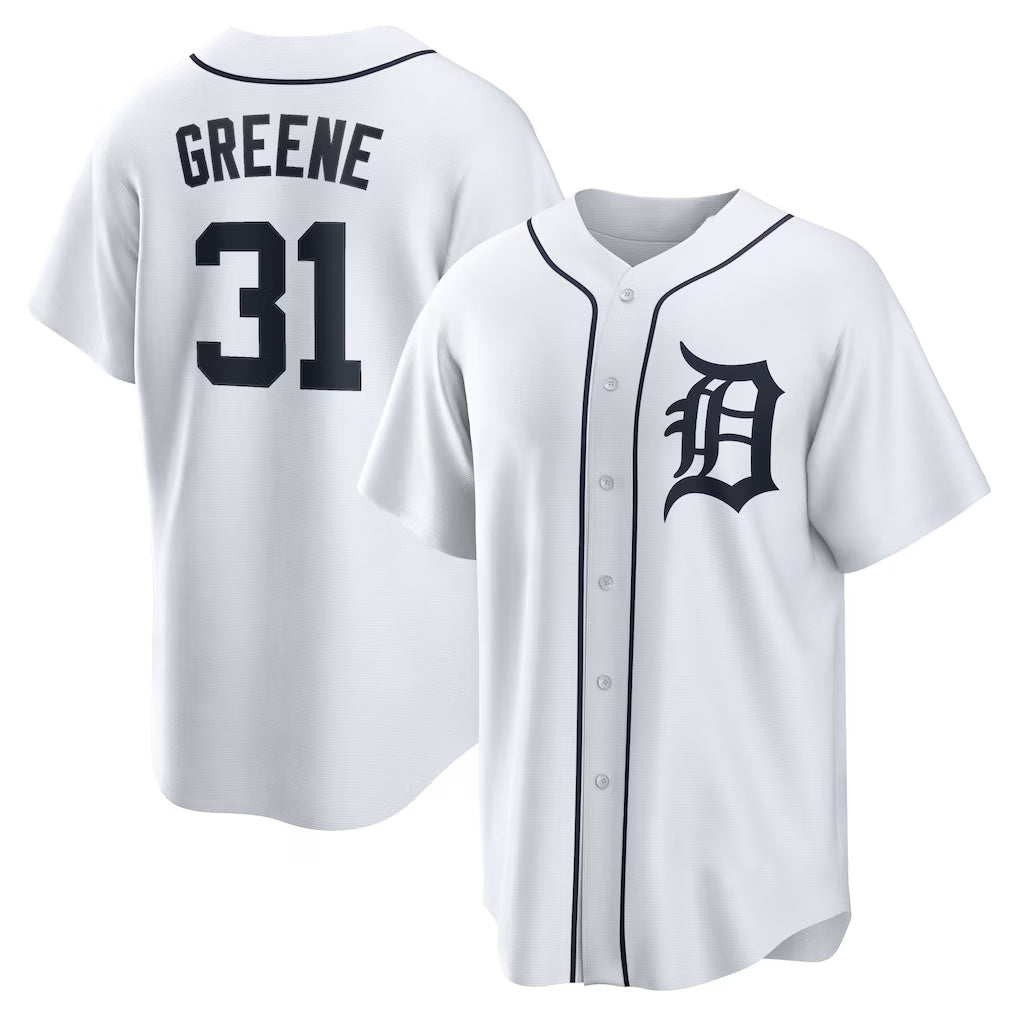 Detroit Tigers #31 Riley Greene White Fotopoulosg Replica Player Jersey