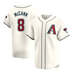 Arizona Diamondbacks #8 James McCann Player Cream Fotopoulosg Limited Home Game Stitched Jerseys