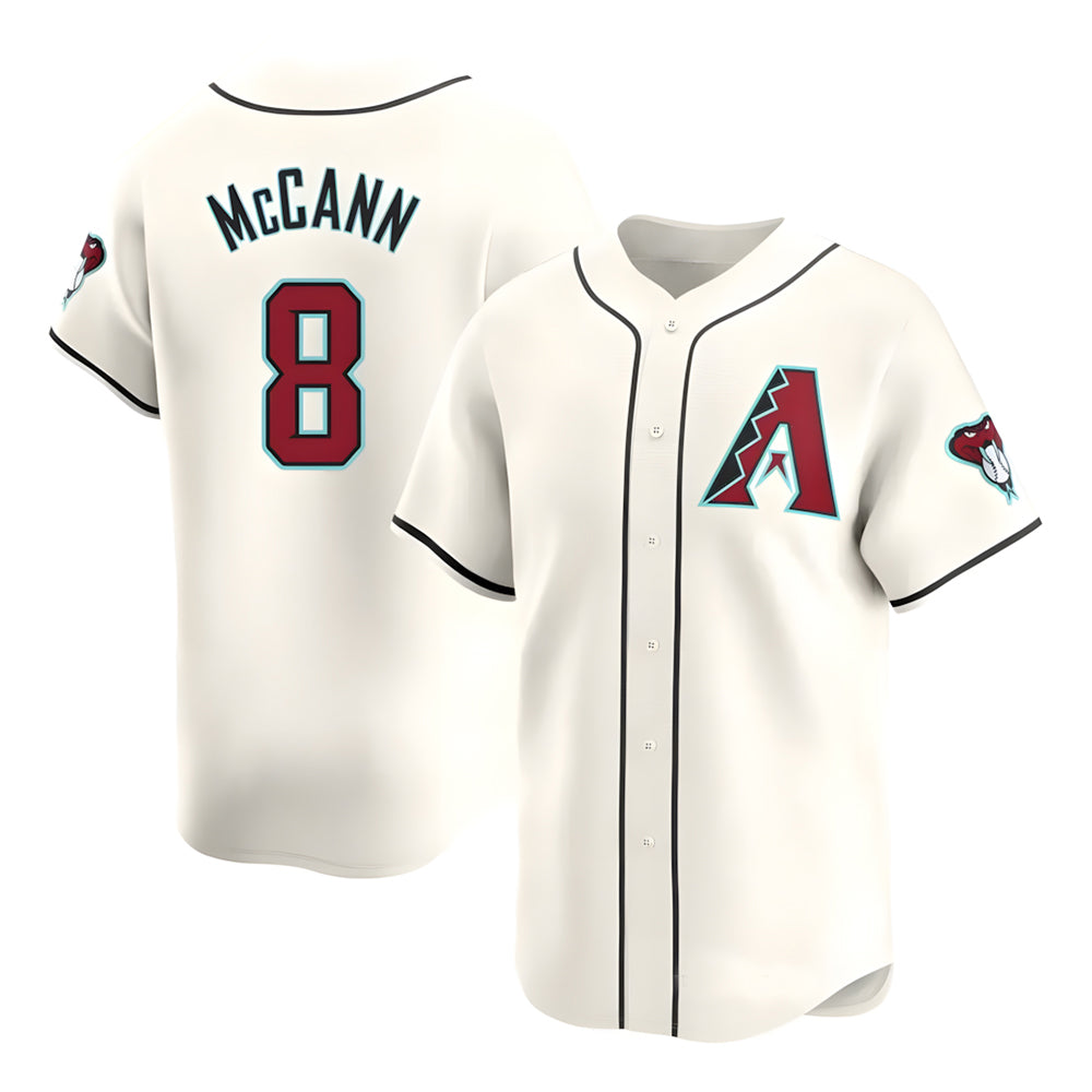 Arizona Diamondbacks #8 James McCann Player Cream Fotopoulosg Limited Home Game Stitched Jerseys