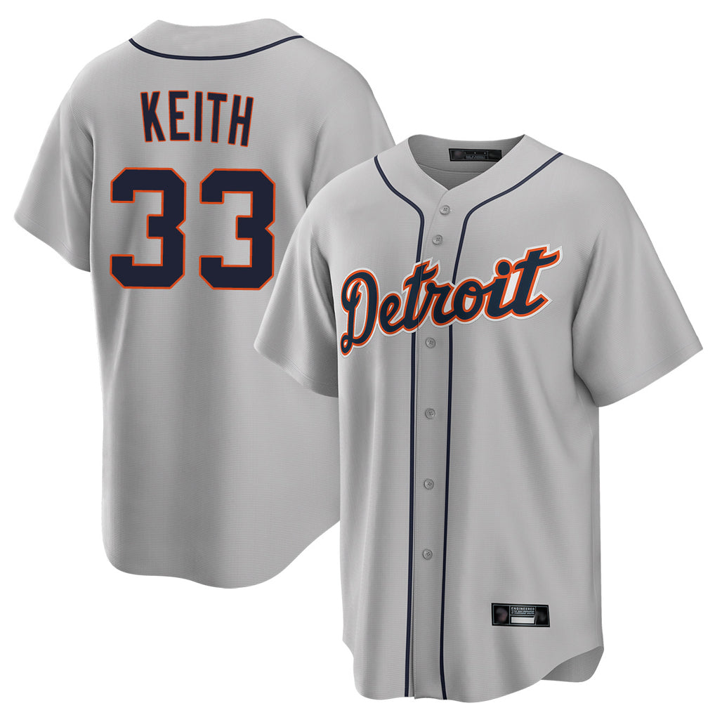 Detroit Tigers #33 Colt Keith Player Gray Fotopoulosg Home Game Stitched Jerseys