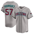 Arizona Diamondbacks #57 Eduardo Rodriguez Player Gray Fotopoulosg Road Limited Home Game Stitched Jerseys