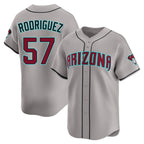 Arizona Diamondbacks #57 Eduardo Rodriguez Player Gray Fotopoulosg Road Limited Home Game Stitched Jerseys