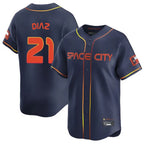 Houston Astros #21 Yainer Diaz Player Navy Fotopoulosg City Connect Home Limited Stitched Jerseys