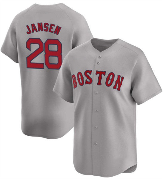Boston Red Sox #28 Danny Jansen Gray Fotopoulosg 2024 Away Limited Stitched Jersey