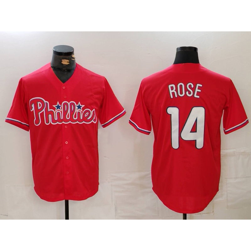 Philadelphia Phillies #14 Pete Rose Red Fotopoulosg Cool Base Stitched Jersey