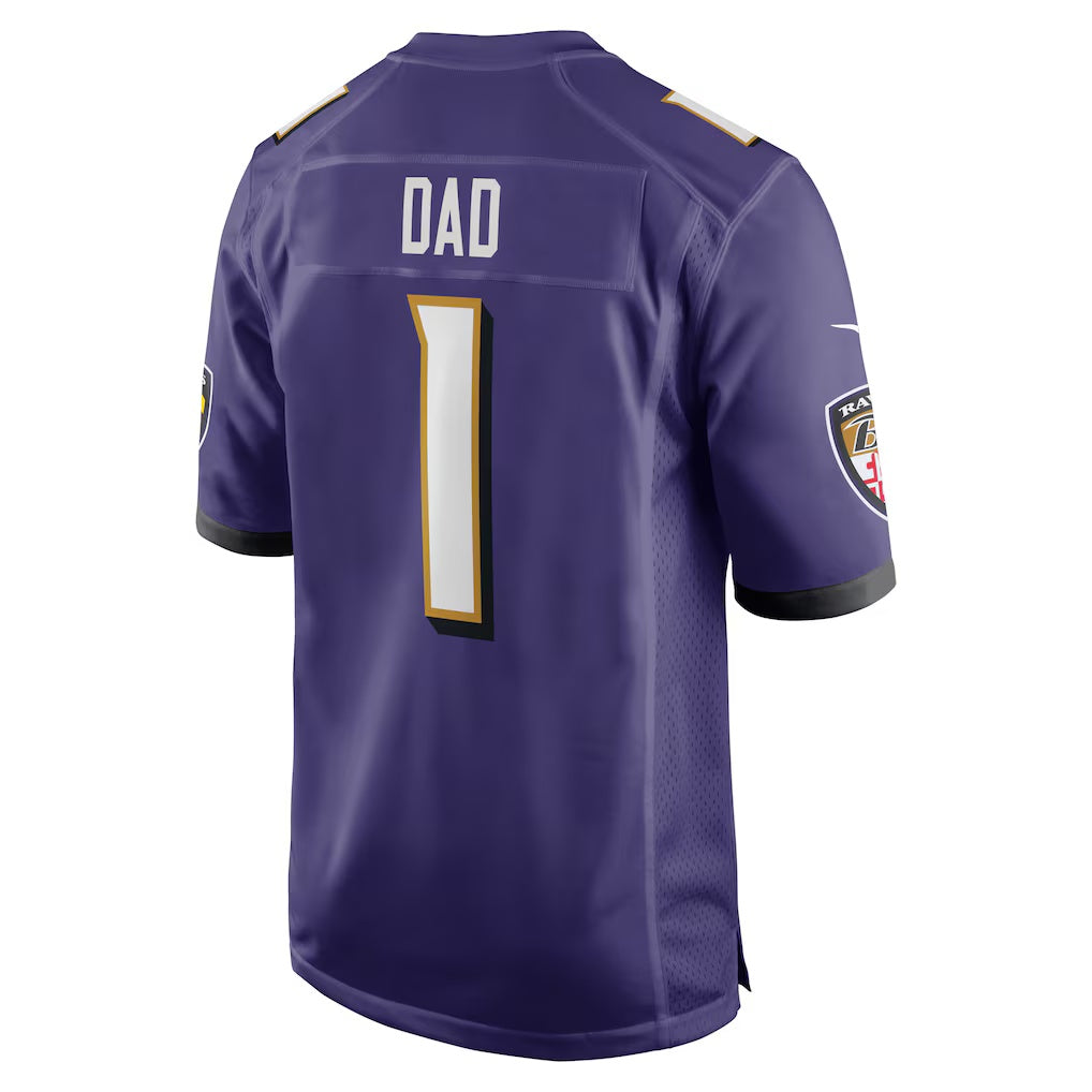 B.Ravens Number #1 Dad Purple Fotopoulosg Game Jersey