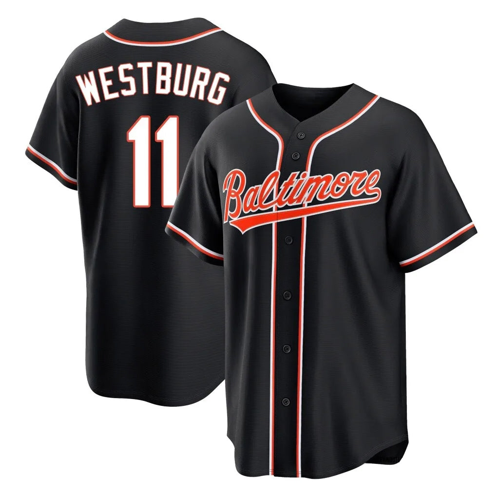 Baltimore Orioles #11 Jordan Westburg Player Black Fotopoulosg Out Home Game Stitched Jerseys
