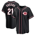 Cincinnati Reds #21 Hunter Greene Player Black Fotopoulosg Fashion Out Home Game Stitched Jerseys
