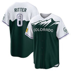 Colorado Rockies #8 Ryan Ritter Player Green Fotopoulosg City Connect Home Game Stitched Jerseys