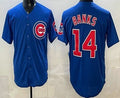 Chicago Cubs #14 Ernie Banks Blue Fotopoulosg Limited Jersey