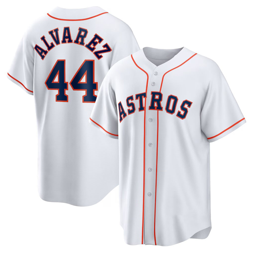 Houston Astros #44 Yordan ¨¢lvarez White Fotopoulosg Home Replica Player Jersey