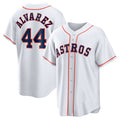 Houston Astros #44 Yordan ¨¢lvarez White Fotopoulosg Home Replica Player Jersey