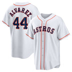 Houston Astros #44 Yordan ¨¢lvarez White Fotopoulosg Home Replica Player Jersey