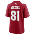 A.Cardinals #81 Travis Vokolek Cardinal Fotopoulosg Team Game Jersey
