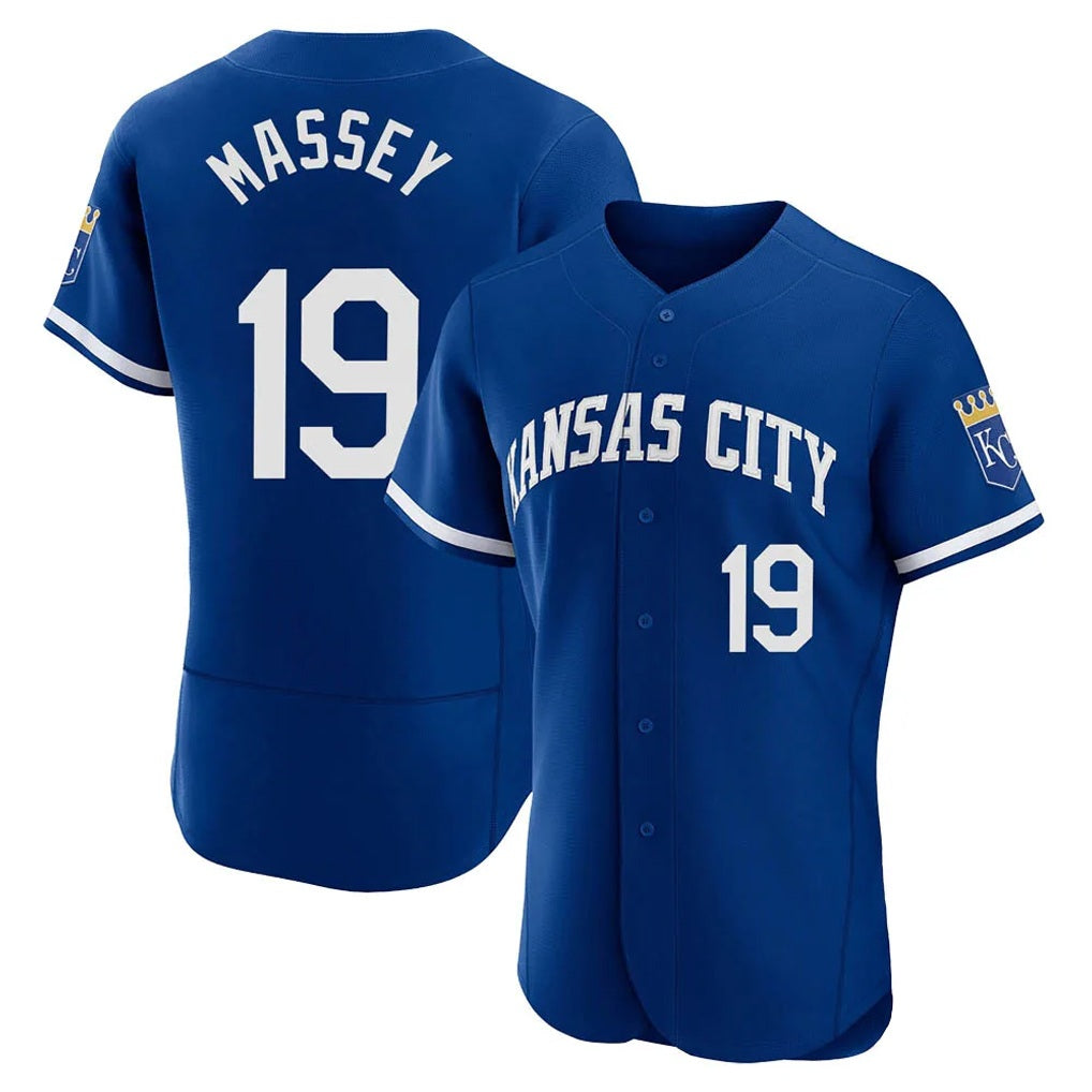 Kansas City Royals #19 Michael Massey Player Royal Fotopoulosg City Connect Limited Elite Home Game Stitched Jerseys