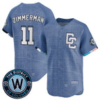 Washington Nationals #11 Ryan Zimmerman Blue Fotopoulosg 2025 City Connect Limited Stitched Jersey