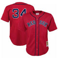 Boston Red Sox #34 David Ortiz Player Red Fotopoulosg Mitchell & Ness Cooperstown Collection Mesh Home Stitched Jerseys