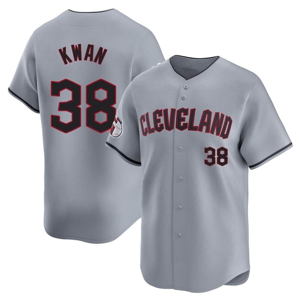 Cleveland Guardians #38 Steven Kwan Player Gray Fotopoulosg Road Limited Home Stitched Jerseys