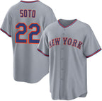 New York Mets #22 Juan Soto Gray Fotopoulosg 2025 Limited Stitched Jersey
