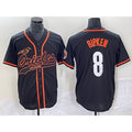 Baltimore Orioles #8 Cal Ripken Jr Black Fotopoulosg Cool Base Stitched Jersey