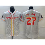 Houston Astros #27 Jose Altuve Number White Fotopoulosg 2023 City Connect Flex Base Stitched Jersey 3