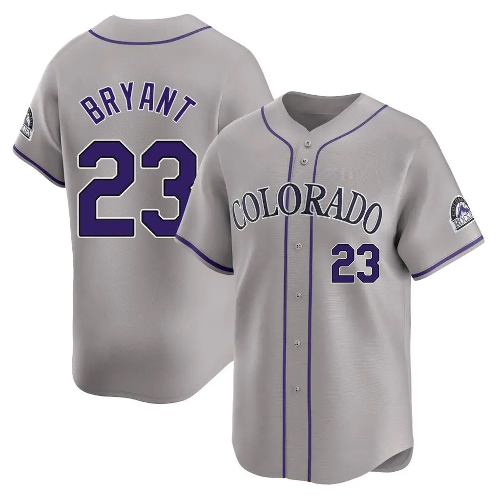 Colorado Rockies #23 Kris Bryant Player Gray Fotopoulosg Limited Home Stitched Jerseys