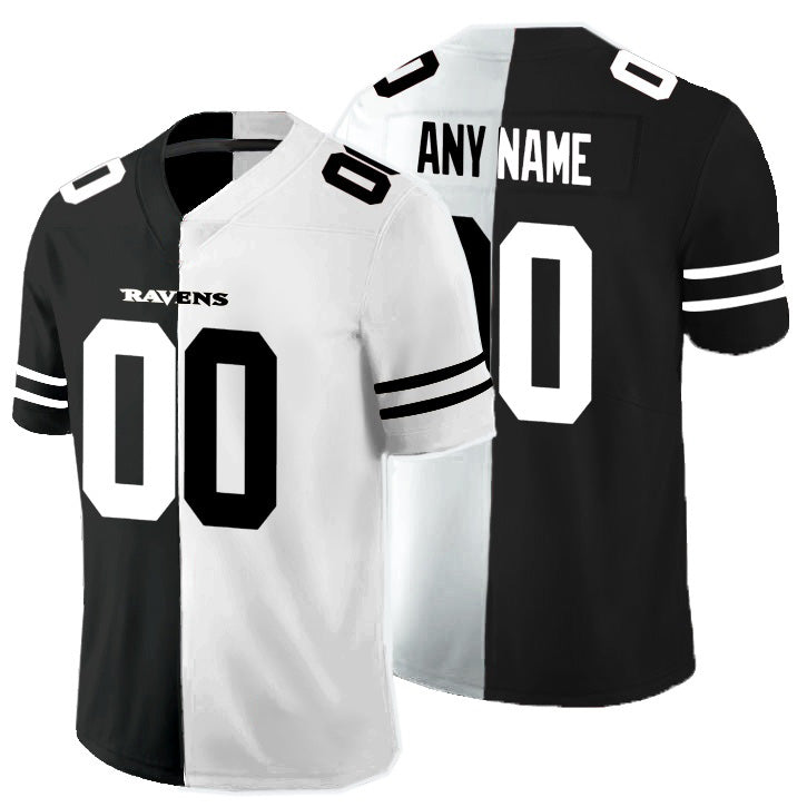 Custom B.Ravens Black And White Fotopoulosg Split Vapor Untouchable Limited Jersey