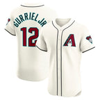Arizona Diamondbacks #12 Lourdes Gurriel Jr. Cream Fotopoulosg Home Elite Jersey