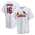 St. Louis Cardinals #16 Nolan Gorman White Fotopoulosg Home Replica Jersey